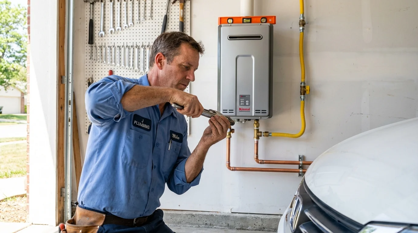 Tankless water heater installation by a Johns Plumbing LLC plumber in Idaho City